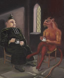 Peinture pour "Monsieur le cur&eacute;" de Jean-Luc Coudray, &eacute;ditions l'Amourier, 2003