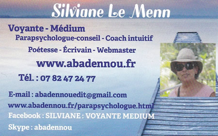 Silviane Le Menn - Voyante - Medium - Parapsychologue-Conseil - Coach intuitif